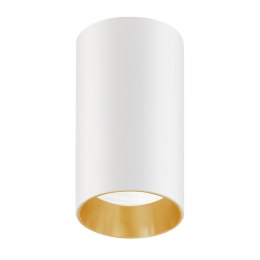 O PRAWA NATYNKOWA / TUBA MACLEAN,  PUNKTOWA, OKRĄGŁA, ALUMINIOWA, GU10, 55x100MM, KOLOR BIAŁY/ZŁOTY, MCE458 W/G