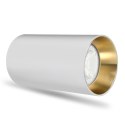 O PRAWA NATYNKOWA / TUBA MACLEAN,  PUNKTOWA, OKRĄGŁA, ALUMINIOWA, GU10, 55x100MM, KOLOR BIAŁY/ZŁOTY, MCE458 W/G