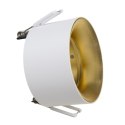 O PRAWA  PODTYNKOWA / TUBA MACLEAN,  PUNKTOWA, OKRĄGŁA, ALUMINIOWA, GU5.3, 70x40MM, KOLOR BIAŁY/ZŁOTY, MCE457 W/G