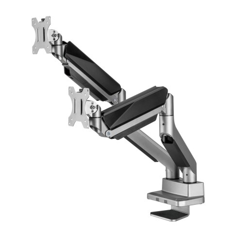 UCHWYT BIURKOWY NA DWA MONITORY UNIWERSALNY ERGO OFFICE, S PRĘŻYNA GAZOWA 17"-35" 15KG, VESA 75x75 / 100x100, ER-446 UCHWYT BIURKOWY NA DWA MONITORY UNIWERSALNY ERGO OFFICE, S PRĘŻYNA GAZOWA 17"-35" 15KG, VESA 75x75 / 100x100, ER-446