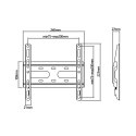 UCHWYT DO TV EKONOMICZNY MACLEAN, MAx VESA 200x200, 23-42", 45KG, CZARNY, MC-937