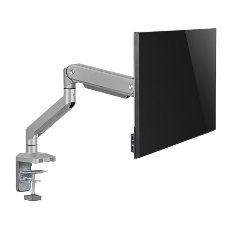 UCHWYT DO MONITORA ALUMINIOWY ZE S PRĘŻYNĄ GAZOWĄ ERGO OFFICE, PODWÓJNE RAMIĘ, VESA 75x75/100x100, 17"-32" 10 KG SREBRNY, ER-447 UCHWYT DO MONITORA ALUMINIOWY ZE S PRĘŻYNĄ GAZOWĄ ERGO OFFICE, PODWÓJNE RAMIĘ, VESA 75x75/100x100, 17"-32" 10 KG SREBRNY, ER-447
