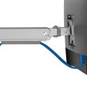 UCHWYT DO MONITORA ALUMINIOWY ZE S PRĘŻYNĄ GAZOWĄ ERGO OFFICE, PODWÓJNE RAMIĘ, VESA 75x75/100x100, 17"-32" 10 KG SREBRNY, ER-447 UCHWYT DO MONITORA ALUMINIOWY ZE S PRĘŻYNĄ GAZOWĄ ERGO OFFICE, PODWÓJNE RAMIĘ, VESA 75x75/100x100, 17"-32" 10 KG SREBRNY, ER-447