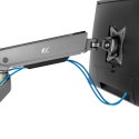 UCHWYT DO MONITORA GAMINGOWY NANORS,  PODŚWIETLENIE LED RGB, 17-32", MAx. 9KG, VESA 75x75 / 100x100, RS165