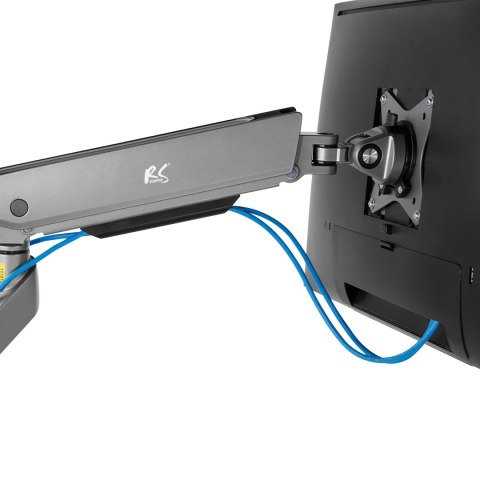 UCHWYT DO MONITORA GAMINGOWY NANORS, PODŚWIETLENIE LED RGB, 17-32", MAx. 9KG, VESA 75x75 / 100x100, RS165 UCHWYT DO MONITORA GAMINGOWY NANORS, PODŚWIETLENIE LED RGB, 17-32", MAx. 9KG, VESA 75x75 / 100x100, RS165