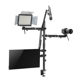 UCHWYT NA MONITOR MIKROFON KAMERĘ I NAŚWIETLACZ ALL-IN-ONE STUDIO NANORS, YOUTUBE, 17