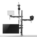 UCHWYT NA MONITOR MIKROFON KAMERĘ I NAŚWIETLACZ ALL-IN-ONE STUDIO NANORS, YOUTUBE, 17"-32", MAx. 9KG, RS164