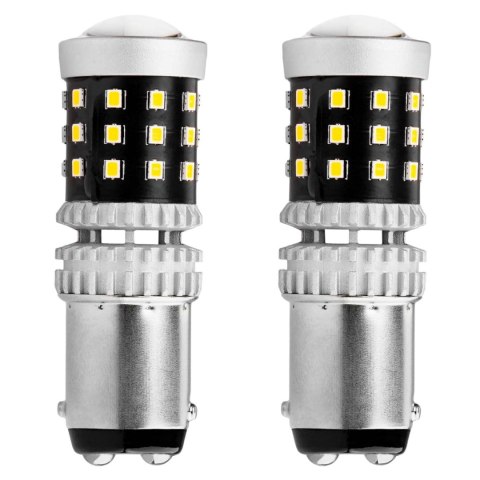ŻARÓWKI LED CANBUS 2016 39SMD 1157 BAY15D  P21/5W WHITE 12V 24V AMIO-02800
