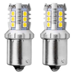 ŻARÓWKI LED CANBUS 3030 16SMD 1156 BA15S  P21W R10W R5W WHITE 12V 24V AMIO-02796