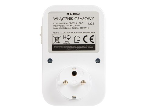 72-002# PROGRAMATOR CZASOMIERZ ANALOGOWY TF-3 72-002# PROGRAMATOR CZASOMIERZ ANALOGOWY TF-3