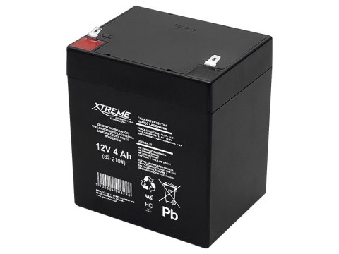 82-210# AKUMULATOR ŻELOWY 12V 4AH xTREME 100x90x70_4,8 82-210# AKUMULATOR ŻELOWY 12V 4AH xTREME 100x90x70_4,8