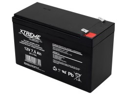 82-219# AKUMULATOR ŻELOWY 12V 7.5AH xTREME 153x95x67_6,5