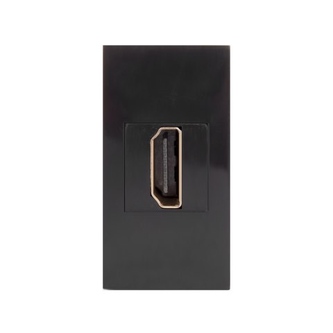 GNIAZDO HDMI MACLEAN,  POJEDYNCZE, CZARNE, MCE720B