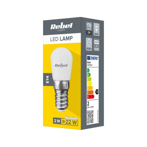 LAM PA LED DO LODÓWKI REBEL 2W, E14 4000K, 230V LAM PA LED DO LODÓWKI REBEL 2W, E14 4000K, 230V