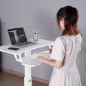 MOBILNA STACJA ROBOCZA Z REGULACJĄ WYSOKOŚCI I  PODWÓJNĄ  PLATFORMĄ ERGO OFFICE, DO  PRACY W  POZYCJI STOJĄCEJ, BIAŁA MAx. 8KG, MAx