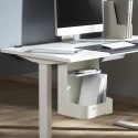 POJEMNIK  PODBIURKOWY / ORGANIZER Z  PÓŁKĄ NA AKCESORIA ERGO OFFICE, BIAŁY, MAx. 5KG, ER-442