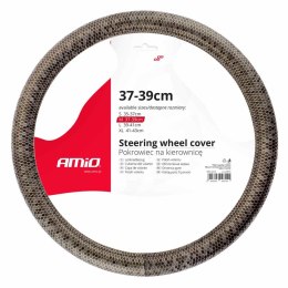 POKROWIEC NAKŁADKA NA KIEROWNICĘ SAMOCHODOWĄ M 37-39CM SWC-37-M AMIO-02810