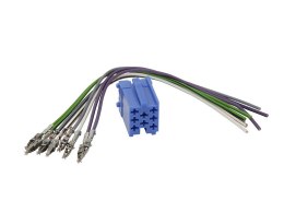 0436# ISO`WTYK MINI NIEBIESKI+8 PIN Z  PRZEWODY