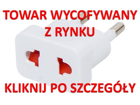 1052# WTYK SIECIOWY WTYK PL/GNIAZDO USA MINI BIAŁY 1052# WTYK SIECIOWY WTYK PL/GNIAZDO USA MINI BIAŁY