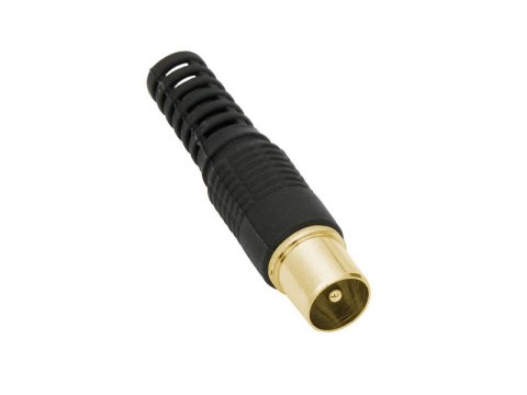 1056# WTYK ANTENOWY PROSTY CZARNY ZŁOTY DŁUGI 1056# WTYK ANTENOWY PROSTY CZARNY ZŁOTY DŁUGI