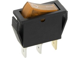 1073# PRZEŁĄCZNIK MK111 ŻÓŁTY/ POMARAŃCZOWY 12V  PODŚWIETLANY