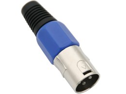 1428# WTYK MIKROFONOWY xLR 3 P NA KABEL NIEBIESKI