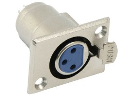 2211# GNIAZDO MIKROFONOWE xLR 3 P DO OBUDOWY METALOWE