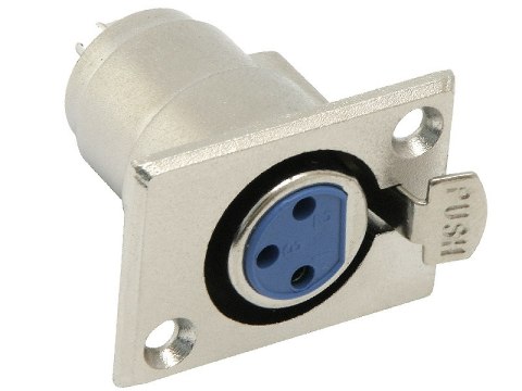 2211# GNIAZDO MIKROFONOWE xLR 3 P DO OBUDOWY METALOWE
