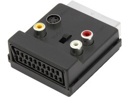 2566# ROZGAŁĘŹNIK WTYK SCART-1xGNIAZDO SCART+3RCA+SVHS+  PRZEŁĄCZNIK