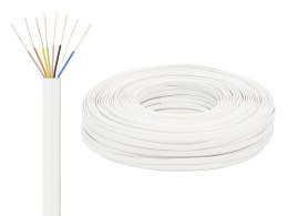 4121# PRZEWÓD TELEFONICZNY  PŁASKI K P-8/100M BIAŁY