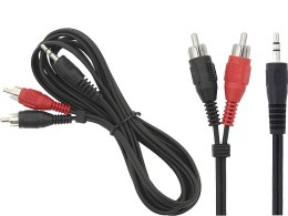 4337# PRZYŁĄCZE WTYK 3,5ST-2xWTYK RCA 15M