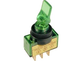 4914# PRZEŁĄCZNIK ASW-14D HEBELKOWY 12V ZIELONY