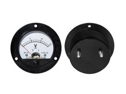 51-115# MIERNIK ANALOGOWY VOLTOMIERZ OKRĄGŁY 15V