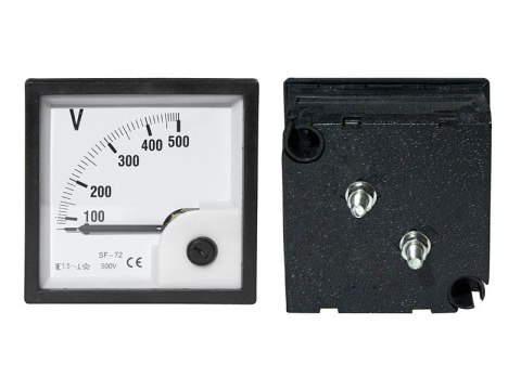 51-350# MIERNIK ANALOGOWY VOLTOMIERZ KWADRAT DUŻY 500V 51-350# MIERNIK ANALOGOWY VOLTOMIERZ KWADRAT DUŻY 500V