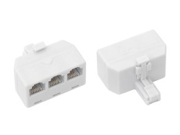 5293# ROZGAŁĘŹNIK TELEFONICZNY WTYK-3 GNIAZDA MOD 6 P4C