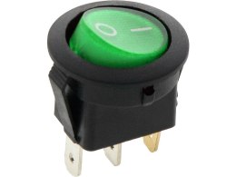 5508# PRZEŁĄCZNIK  PODŚWIETLANY OKRĄGŁY 230V ZIELONY