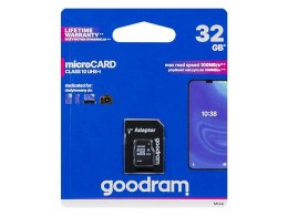 66-225# KARTA MICROSDHC 32GB+ADA PTER SD CL10 GOODRAM UHS-I