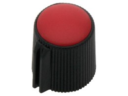 8163# GAŁKA  POTENCJOMETR CZARNA ŚREDNICA 13MM CZERWONA
