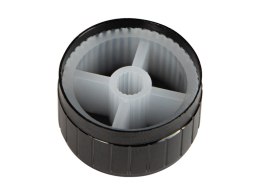8168# GAŁKA  POT CZARNA ŚRED - 30MM WSK.SREBRNY