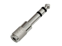 8488# PRZEJŚCIE JACK: WTYK 6,3-GNIAZDO 3,5 METAL STEREO