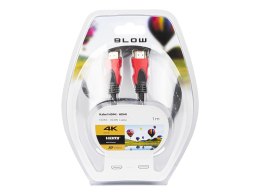 92-051# PRZYŁĄCZE HDMI-HDMI RED 4K 1.0M  PROSTE