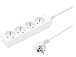 9709# PRZEDŁUŻACZ SIECIOWY  PS-470 P 4-GNIAZDA Z UZIEMIENIEM 5M BIAŁY 3x1MM