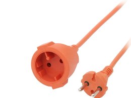9745# PRZEDŁUŻACZ SIECIOWY  PS-160 1-GNIAZDO BEZ UZIEMIENIA 30M  POMARAŃCZOWY 2x1MM