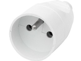 9756# GNIAZDO GN-171  POJEDYNCZE Z UZIEMIENIEM BIAŁE