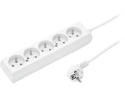 9865# PRZEDŁUŻACZ SIECIOWY PS-570 P 5-GNIAZD Z UZIEMIENIEM 5M BIAŁY 3x1MM 9865# PRZEDŁUŻACZ SIECIOWY PS-570 P 5-GNIAZD Z UZIEMIENIEM 5M BIAŁY 3x1MM