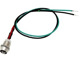 1423# DIODA LED 5MM (ZIELONA 12V) KONTROLKA Z  PRZEWODEM