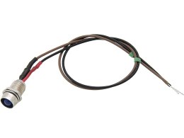 1617# DIODA LED 5MM (NIEBIESKA 12V) KONTROLKA Z  PRZEWODEM