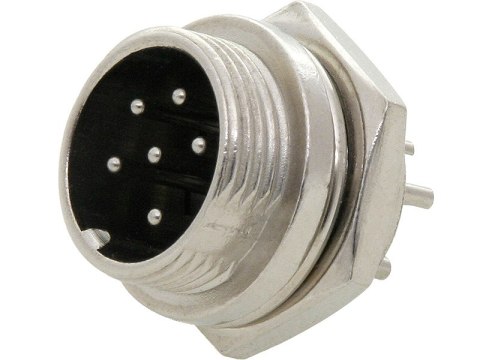 24-770# GNIAZDO CB MIKROFONOWE 6 PIN DO OBUDOWY