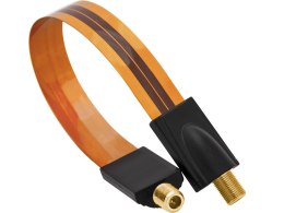 3265# PRZEJŚCIE F: GNIAZDO F-GNIAZDO F KABEL ULTRA  PŁASKIE 20CM
