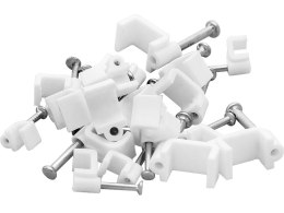 42-002# UCHWYT KABLA 6/4MM BIAŁY  PŁASKI
